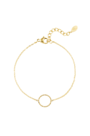 Armband glinsterend rondje Goud