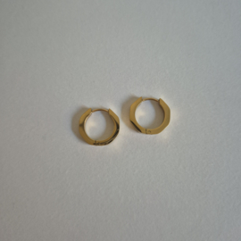 Creolen Hexagon Goud klein