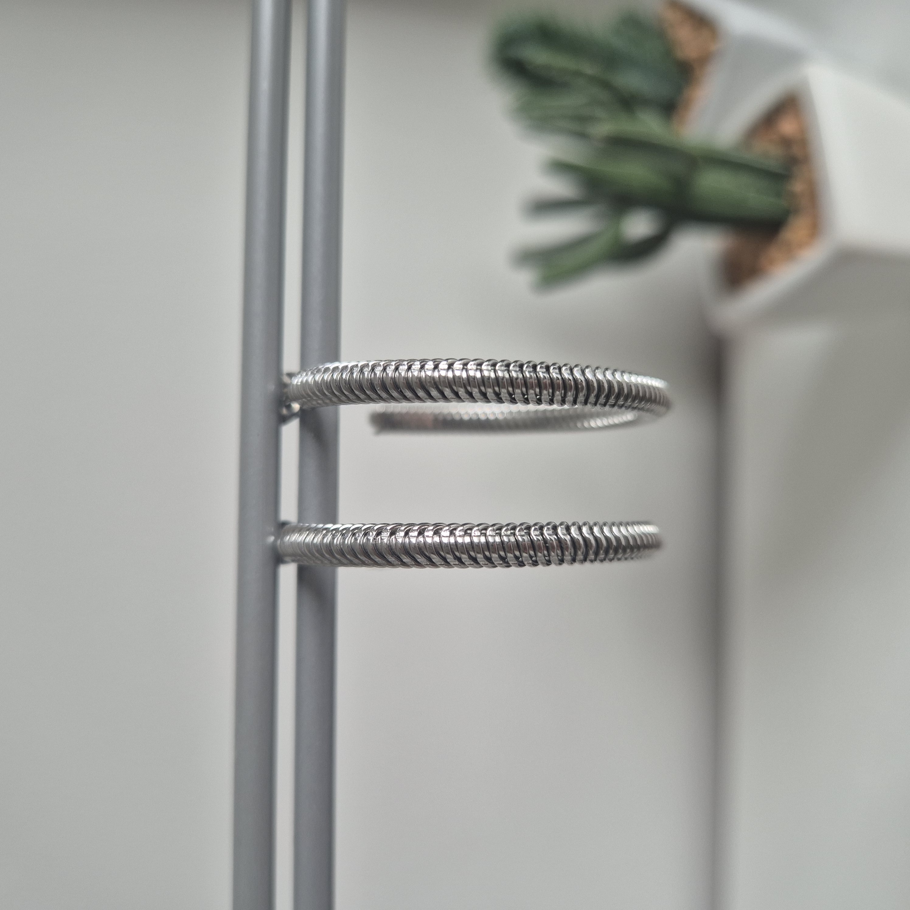 Oorringen RVS Zilver