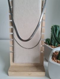 Dubbele RVS ketting