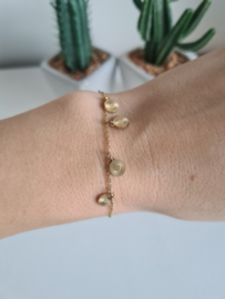 Armband hartjes coins Goud