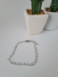 Enkelbandje Spike Zilver
