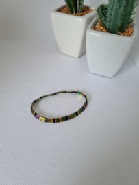 Miyuki Tila armbandje groen-zwart