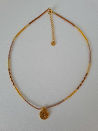 Gouden ketting Miyuki kralen
