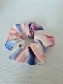 Scrunchie Tie Dye blauw-roze