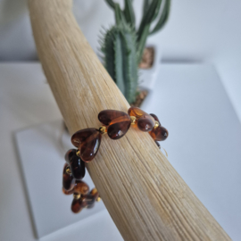 Armband Koffiebruin Hartjes