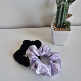 Set scrunchies "Midnight Lilac"