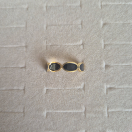 RVS Ring Zwart - verstelbaar