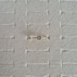Ring Stylish Square Goud - Maat 16