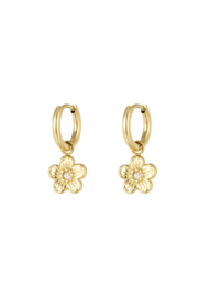 Oorbellen Flower Goud
