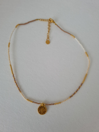 Gouden ketting Miyuki kralen