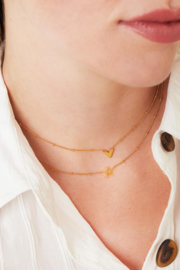 Minimalistische ketting open ster Zilver