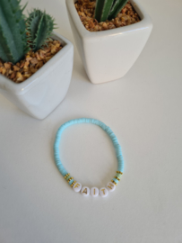 Disc armbandje lichtblauw
