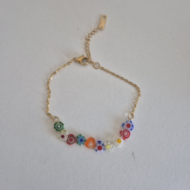 Flower Beads Armband - Soft Mix