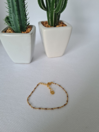 Armbandje bruin goud
