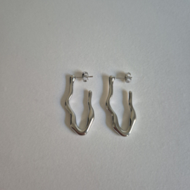 Oorbellen Abstract Zilver