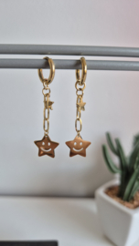 Oorbellen Happy Star Goud