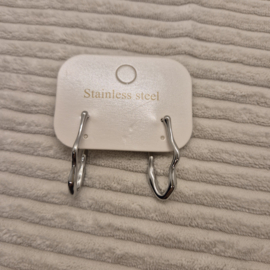 Oorbellen Abstract Zilver