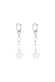 Oorbellen Happy Star Zilver