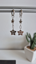 Oorbellen Happy Star Zilver