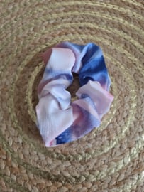 Scrunchie Tie Dye blauw-roze