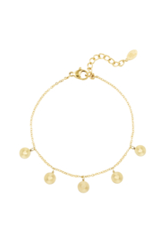 Armband hartjes coins Goud