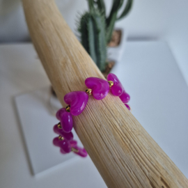 Armband Dieproze Hartjes