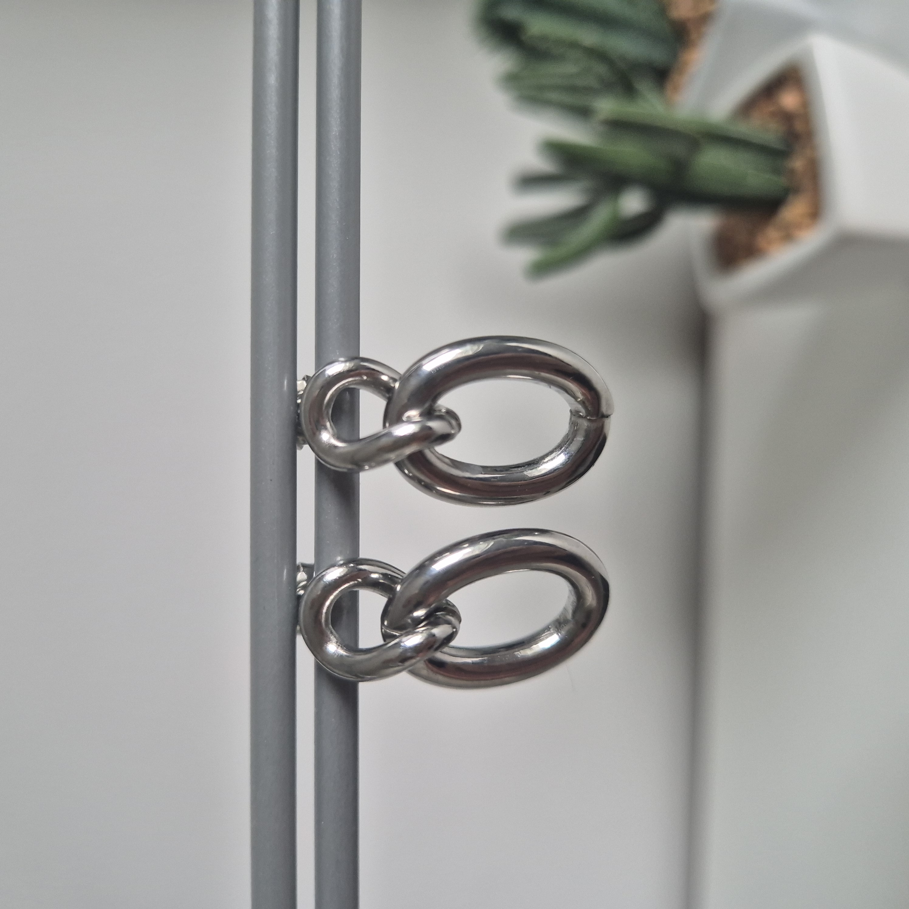 Oorbellen Schakels Zilver