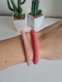 Armband facet roze