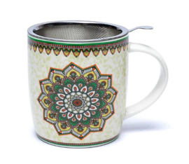 Theemok met zeef Mandala Groen
