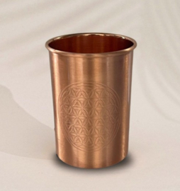 Kupferbecher „Blume des Lebens“ 300 ml – Matt