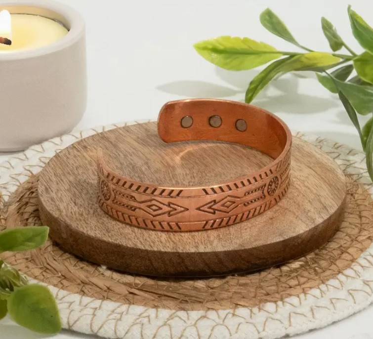 Koperen gezondheids armband breed