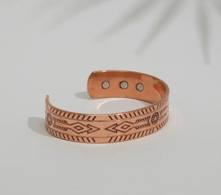 Koperen gezondheids armband breed