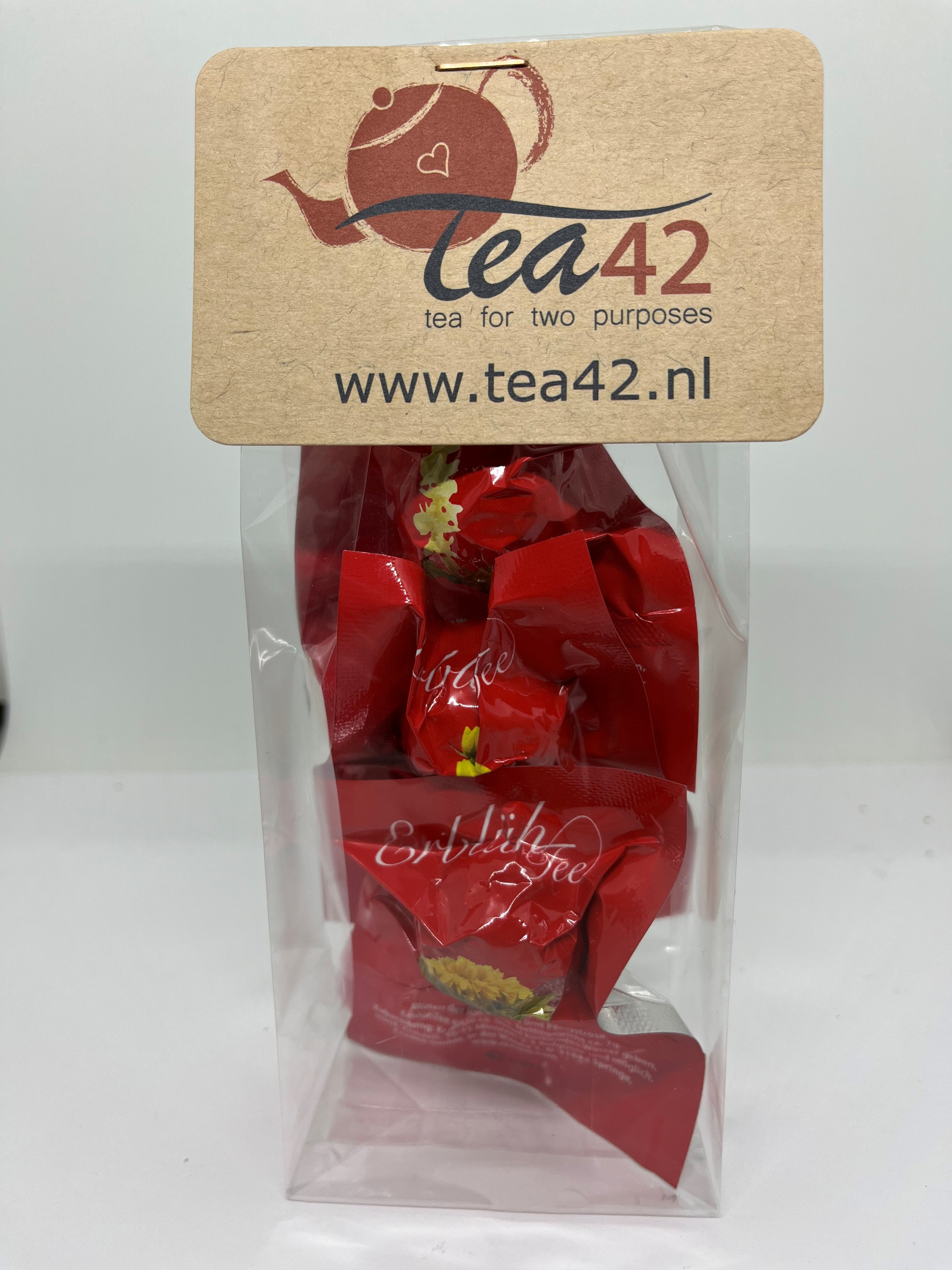 Theebloemen 3st. in cadeauverpakking