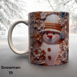 Kerst mok | Snowman 19