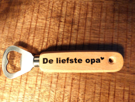 Flesopener hout | Liefste Papa/Opa