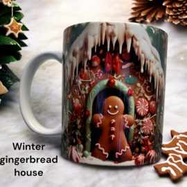 Kerst mok | Winter gingerbread house