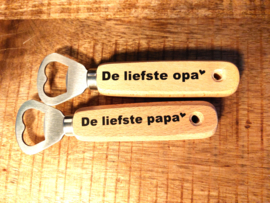 Flesopener hout | Liefste Papa/Opa