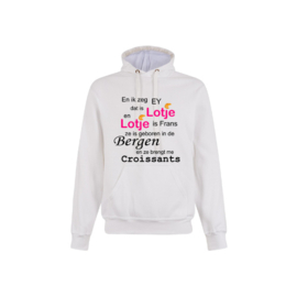 Lebon Fashion | Lotje Hoodie Wit + Roze