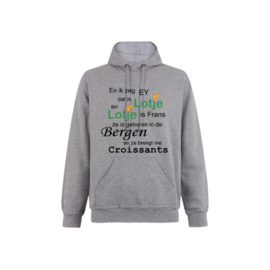 Lebon Fashion | Lotje Hoodie Grijs + Groen