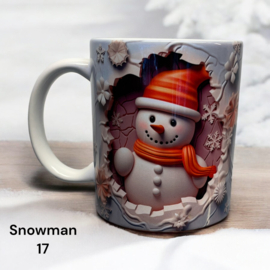 Kerst mok | Snowman 17