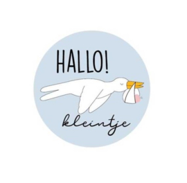 Stickers | Hallo kleintje blauw