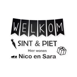 Sint | Raamsticker Welkom hier wonen...