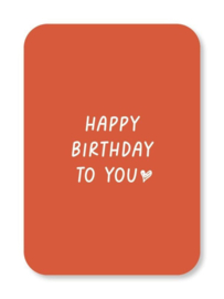 Minikaart Happy Birthday to you