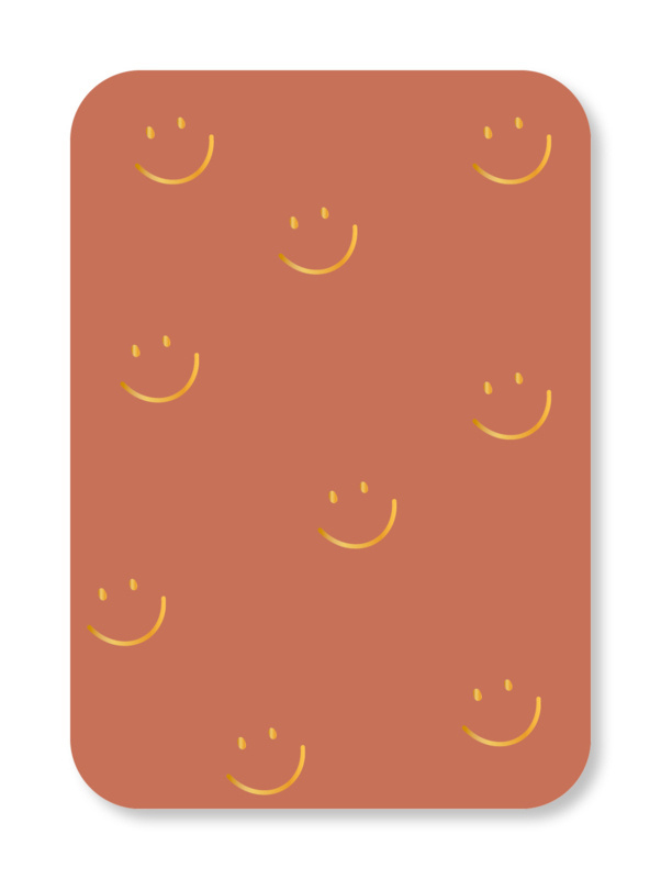 Minikaart Smiley (met goudfolie)