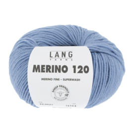 Merino 120 34.0021 Licht Jeansblauw
