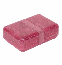 Lunchbox 'glitter roze'
