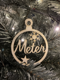 Kerstbal hout cirkel