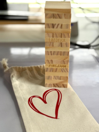 Blokkentoren met woorden