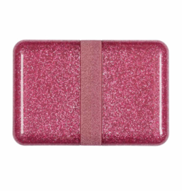 Lunchbox 'glitter roze'